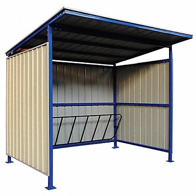 GRAINGER 49P401 Bicycle Storage Shed 96x91x100.4in Slope