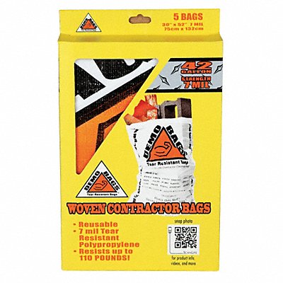 DEMOBAGS DB0542JR Garbage Bag 42 gal White PK5