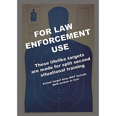 ACTION TARGET B27EBLUE100 Silhouette Target PK100