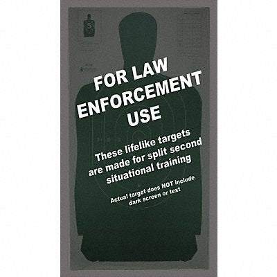 ACTION TARGET B27SGREEN100 Silhouette Target PK100