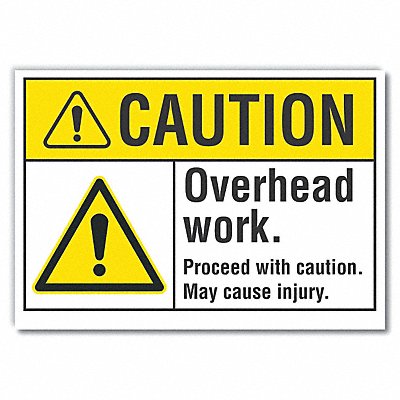 LYLE LCU30032ED10x7 Caution Sign 7in x 10in Non-PVC Polymer