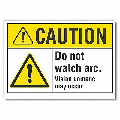 LYLE LCU30033ED10x7 Caution Sign 7in x 10in Non-PVC Polymer