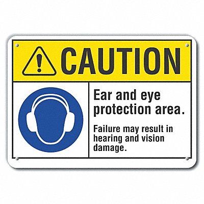 LYLE LCU30053NP14x10 Caution Sign 10 inx14 in Plastic