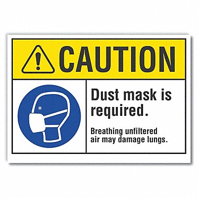 LYLE LCU30067ED14x10 Caution Sign 10inx14in Non-PVC Polymer