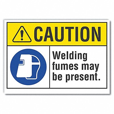 LYLE LCU30070ED10x7 Caution Sign 7inx10in Non-PVC Polymer