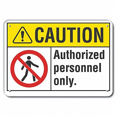 LYLE LCU30079NP10x7 Caution Sign 7 inx10 in Plastic