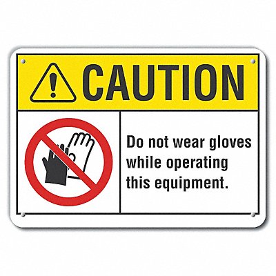 LYLE LCU30086NP14x10 Caution Sign 10 inx14 in Plastic