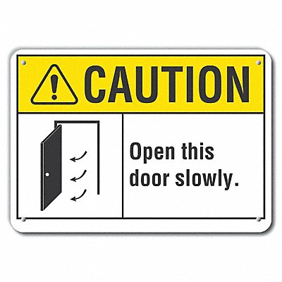 LYLE LCU30087NP14x10 Caution Sign 10 in x 14 in Plastic