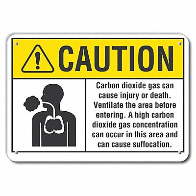 LYLE LCU30092NP14x10 Caution Sign 10 inx14 in Plastic