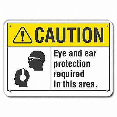 LYLE LCU30114NP10x7 Caution Sign 7 inx10 in Plastic