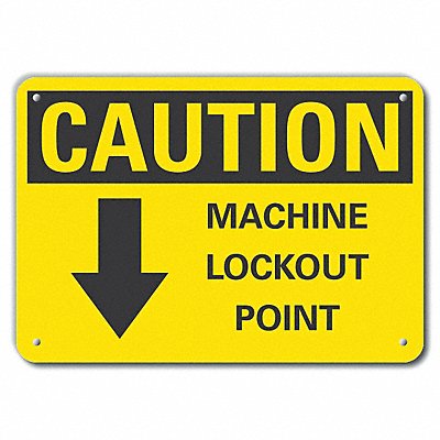 LYLE LCU30121NP14x10 Caution Sign 10 in x 14 in Plastic