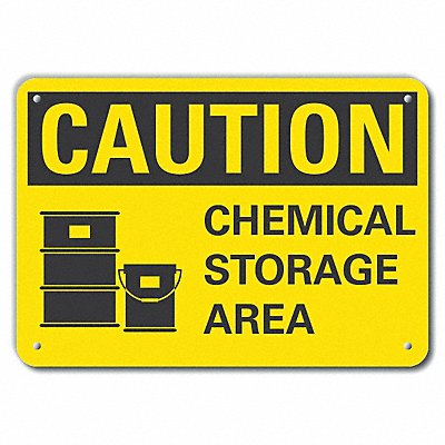 LYLE LCU30128RA10x7 Caution Sign 7 in x 10 in Aluminum