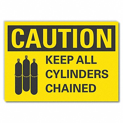 LYLE LCU30130ED14x10 Caution Sign 10inx14in Non-PVC Polymer