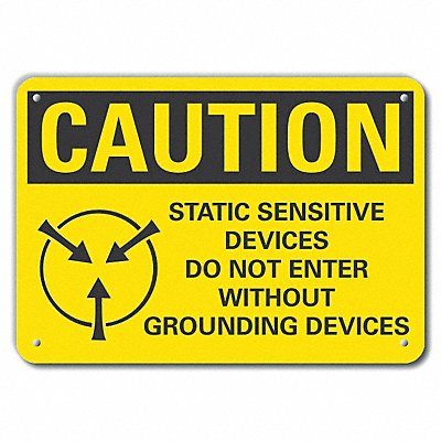 LYLE LCU30134NP14x10 Caution Sign 10 in x 14 in Plastic