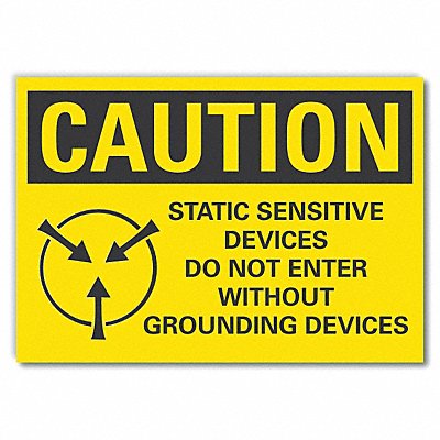 LYLE LCU30134ED10x7 Caution Sign 7inx10in Non-PVC Polymer