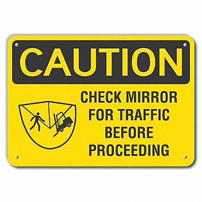 LYLE LCU30135RA14x10 Rflct Lift Truck Caution Sign 10x14in Alum
