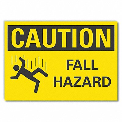 LYLE LCU30136RD5x35 Fall Hazard Caution Reflective Label 3.5x5in