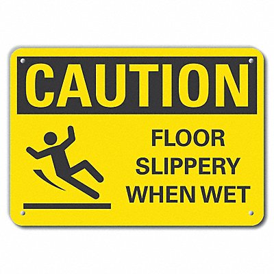 LYLE LCU30137RA10x7 Caution Sign 7 in x 10 in Aluminum