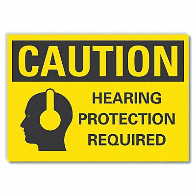 LYLE LCU30159RD14x10 Hearing Caution Reflective Label 10inx14in