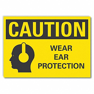 LYLE LCU30161RD5x35 Hearing Caution Reflective Label 3.5inx5in