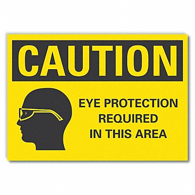 LYLE LCU30163ED10x7 Caution Sign 7in x 10in Non-PVC Polymer