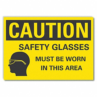 LYLE LCU30166RD7x5 Eye Caution Reflective Label 5 in x 7 in