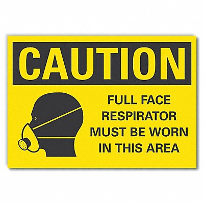 LYLE LCU30181RD7x5 Resprtr Req Caution Reflective Label 5x7in