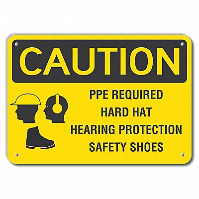 LYLE LCU30185NP14x10 Caution Sign 10 inx14 in Plastic