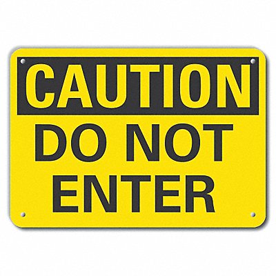 LYLE LCU30215RA14x10 Reflective Exit Entrance Caution Sign 10x14in