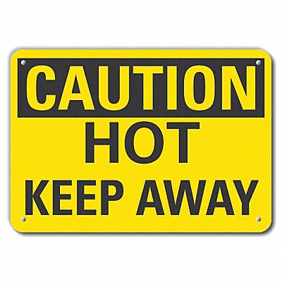 LYLE LCU30224RA10x7 Rflct Hot Surface Caution Sign 7x10in Alum