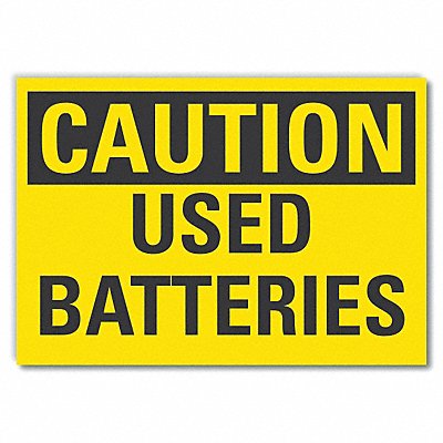 LYLE LCU30233RD7x5 Battery Hazard Caution Reflective Label 5x7in