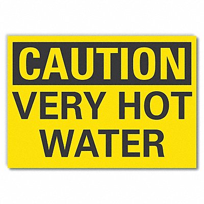 LYLE LCU30234RD5x35 Hot Caution Reflective Label 3.5inx5in