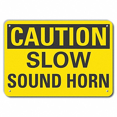 LYLE LCU30239RA14x10 Reflective Lift Truck Trfc Caution Sign 10x14in