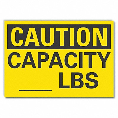 LYLE LCU30241RD5x35 Weight Loads Caution Reflective Label 3.5x5in