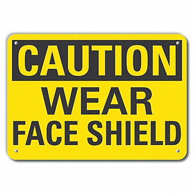 LYLE LCU30244NP14x10 Caution Sign 10 in x 14 in Plastic