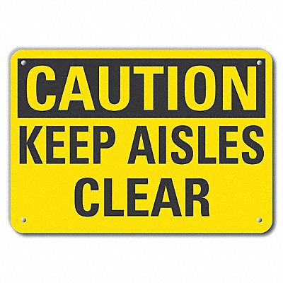 LYLE LCU30247RA14x10 Rflct Keep Clear Cautn Sign 10x14in Alum