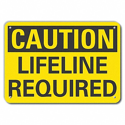 LYLE LCU30248NP14x10 Caution Sign 10 in x 14 in Plastic