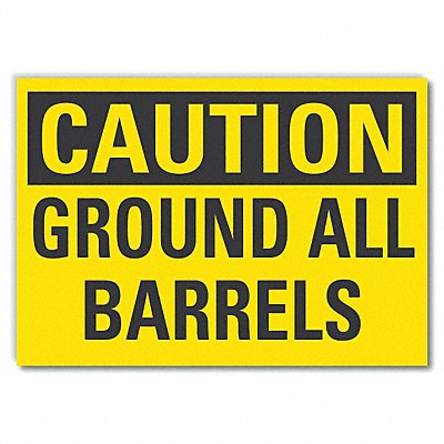 LYLE LCU30254ED10x7 Caution Sign 7in x 10in Non-PVC Polymer