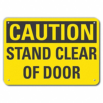 LYLE LCU30256NP10x7 Caution Sign 7 in x 10 in Plastic