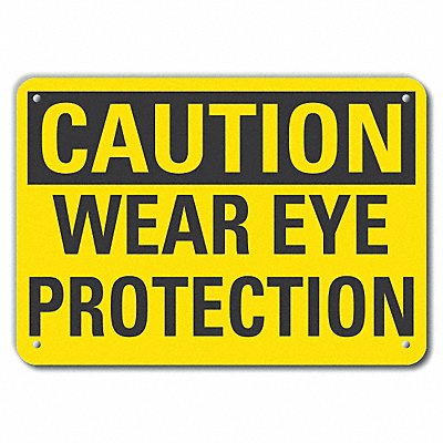 LYLE LCU30260RA14x10 Rflct Eye Caution Sign 10x14in Alum