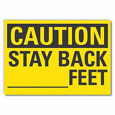 LYLE LCU30264ED10x7 Caution Sign 7inx10in Non-PVC Polymer