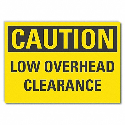 LYLE LCU30282RD7x5 Low Clearance Caution Reflective Label 5x7in