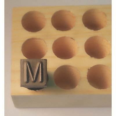 YOUNG BROS. STAMP WORKS 06271M Hand Stamp 2-5/8 Shank L Steel