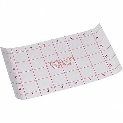 WHEATON W228789 Index Card For 24 Vials Store Case PK35