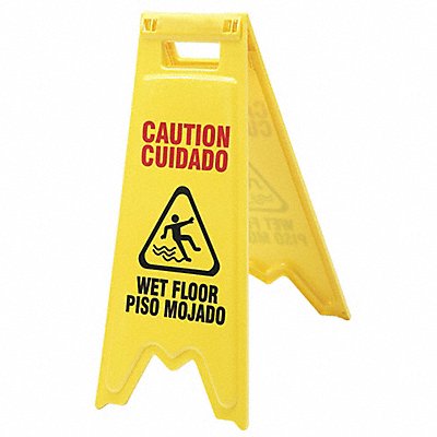 ABILITY ONE 9905020000000 Floor Safety Sign Yellow 24 5/8 in H
