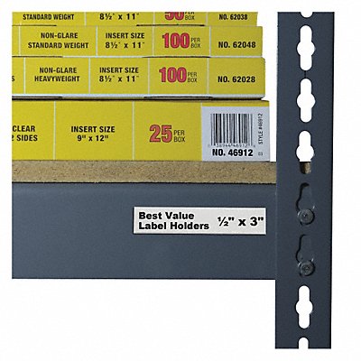 C-LINE 87607 Label Holder Clear Glossy Slide-In PK50