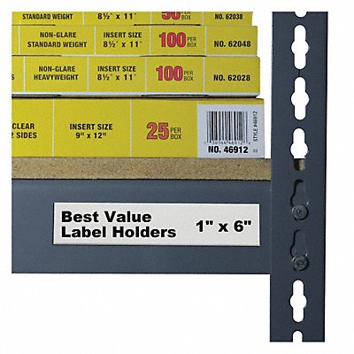 C-LINE 87627 Label Holder Clear Glossy Slide-In PK50