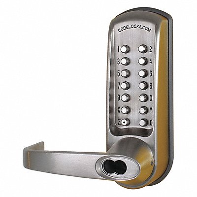 CODELOCKS CL615ICBS Mechanical Lockset Brushed Steel Lever