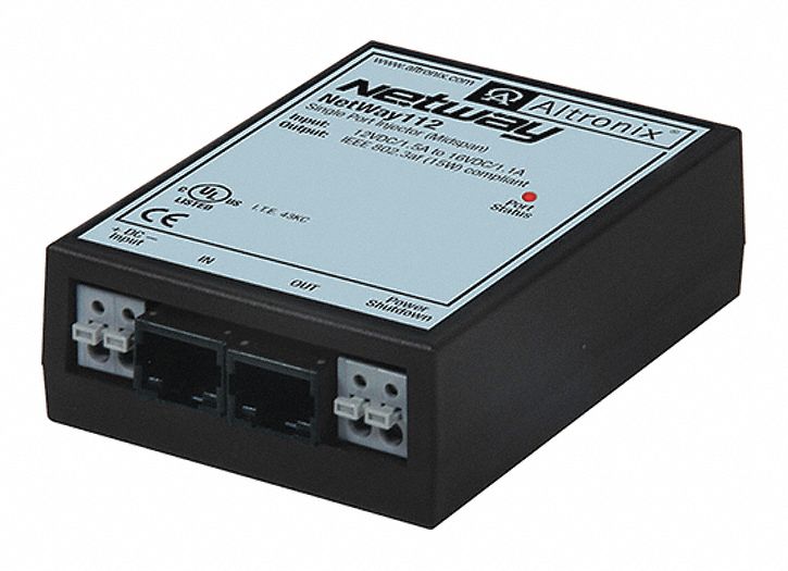 ALTRONIX NETWAY112 PoE Injector Black 1 H 12/16VDC Input V