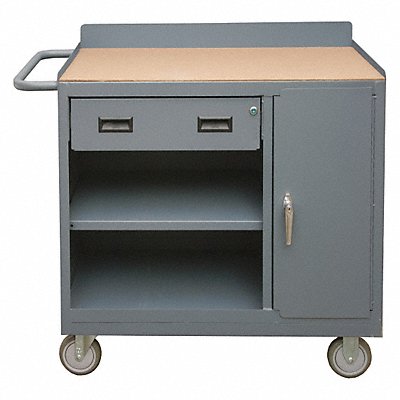 DURHAM MFG 2212ATHLU95 Mobile Cabinet Bench Hardboard 42 W 18 D